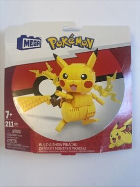 NIB MEGA Pokemon GMD31 Build & Show Pikachu 211pcs Building Blocks